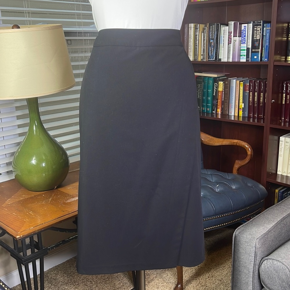 Liz Claiborne Faux Wrap Black Skirt
